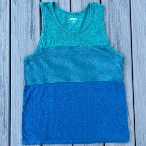 Old Navy; Classic Soft Washed; Tank Top; Cobalt-Teal Gradient; Minor Wear; S